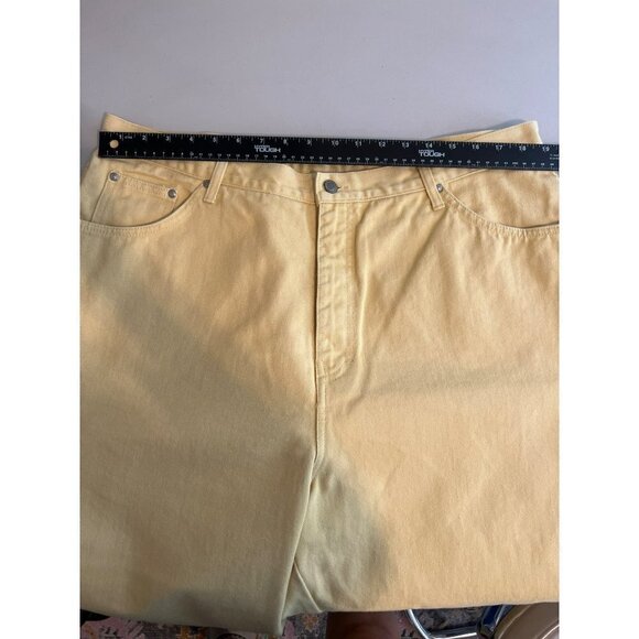 Gitano Yellow Jeans Size 40 100% Cotton Vintage Baggy Jean 90s Y2K - Picture 7 of 10